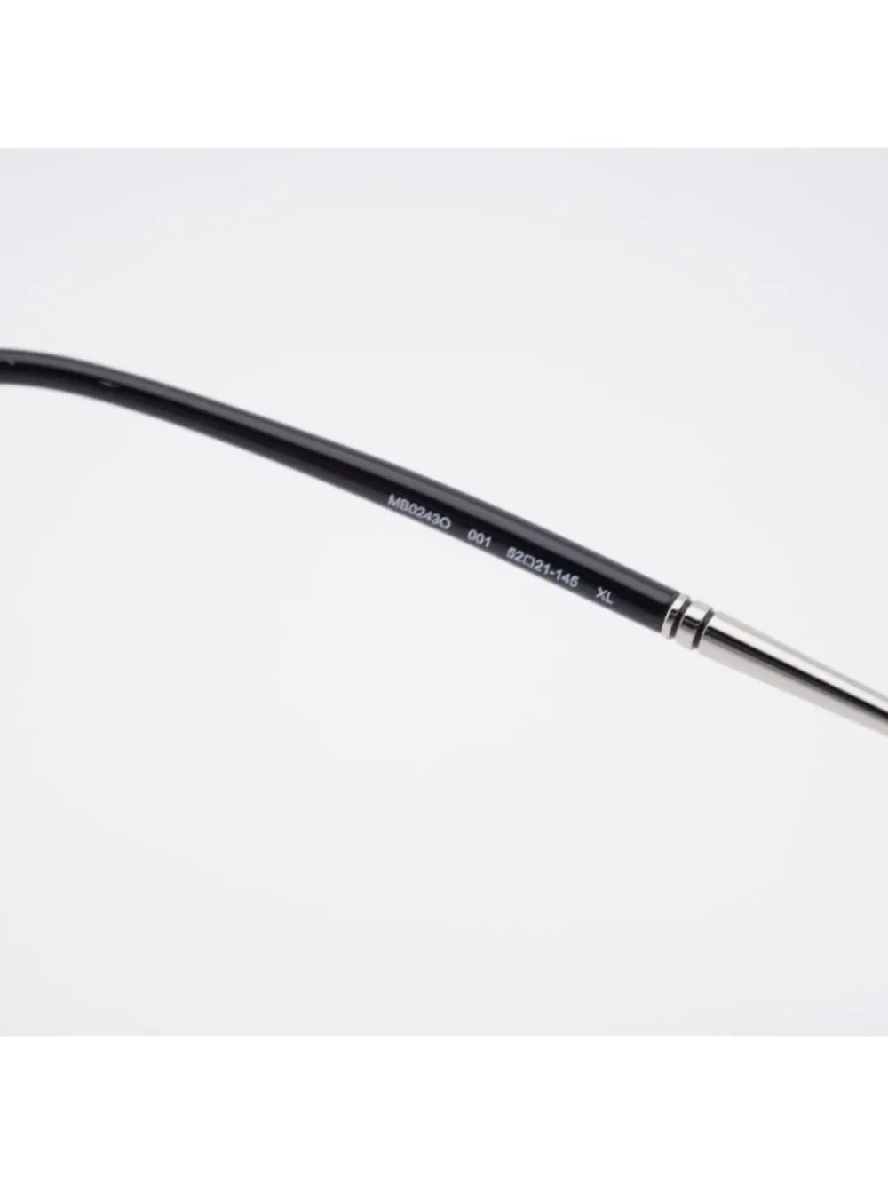Montblanc MB0243O 001 Eyeglasses Black/Silver 52mm Square Frame